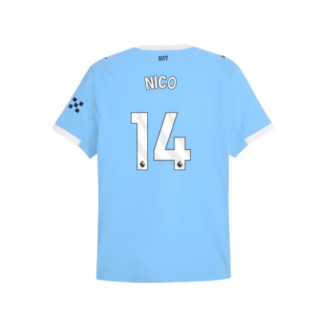 2025-2026 Man City Authentic Home Shirt (Nico 14)-SoccerKits Hub | Buy Soccer Jerseys Online